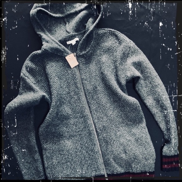 American Eagle Outfitters Tops - AMERICAN EAGLE 🦅 Sweater Full ZIP Hoodie Gray XS